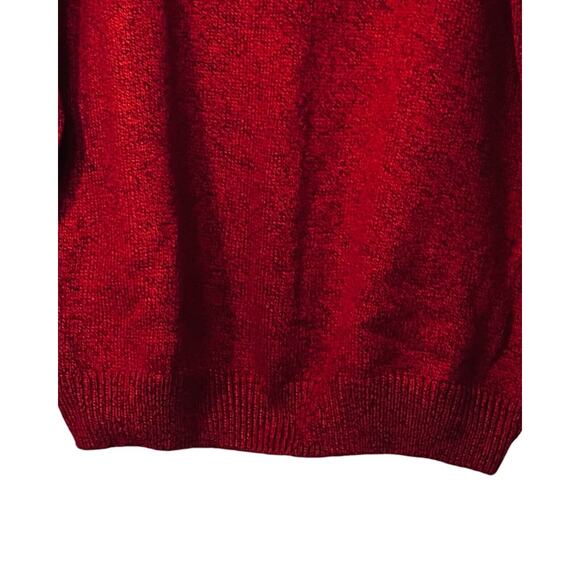 Chaps Mens Sweater Size XXL Red Long Sleeve Heavy Relaxed Fit Zip Pullover NEW - Picture 8 of 11